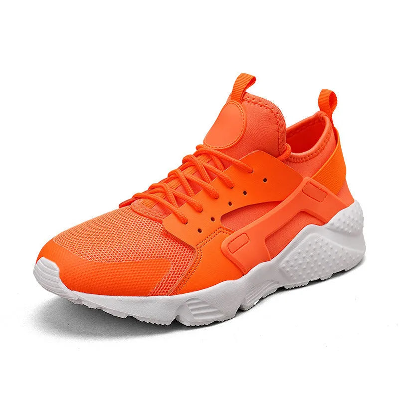 Men's green low top casual mesh shoes with cross shoulder straps and flat sole.