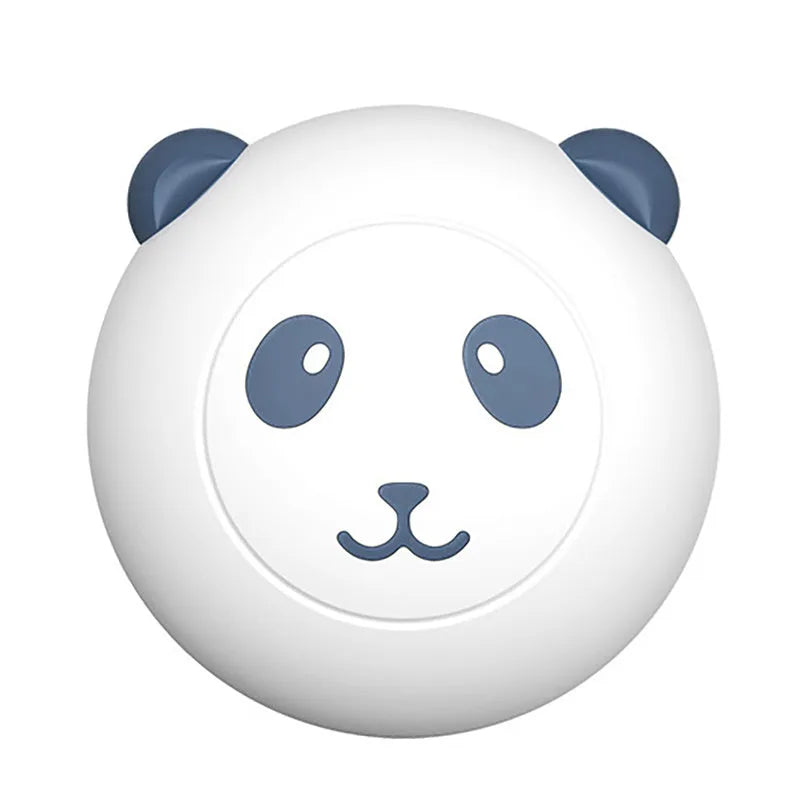 Panda-shaped silicone bath brush for washing cats and dogs with soft bristles