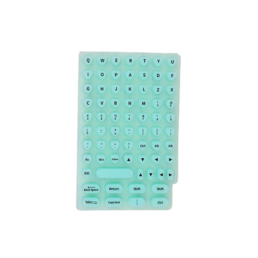 70 anti-static silicone keycaps for long nails in assorted colours including black, clear, mint green, pink, and purple