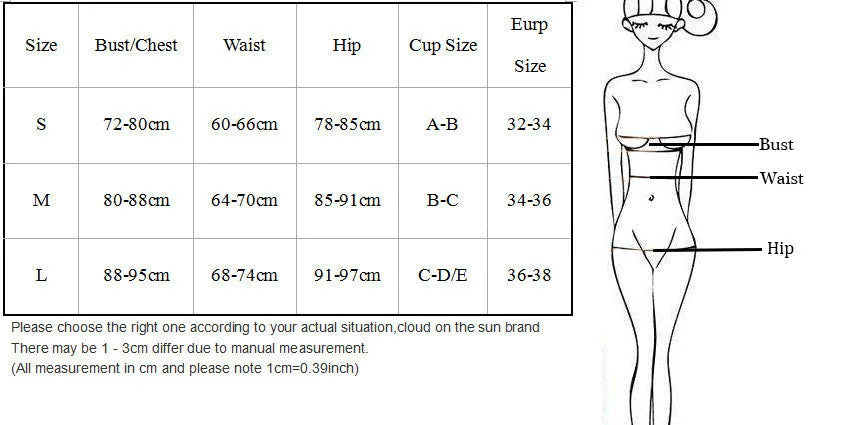 Black women's bikini swimsuit with a long strap and metal ring, showing backless design and split-style briefs.
