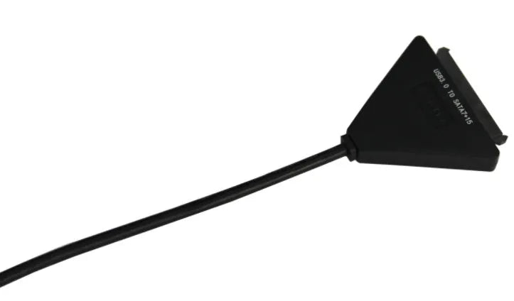 Black USB 3.0 to SATA 7+15 pin adapter cable for connecting hard drives externally to computer USB ports