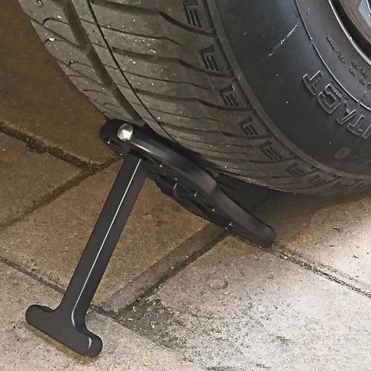 Black aluminum alloy car door pedal hook on vehicle door sill, 15.3cm compact assist step