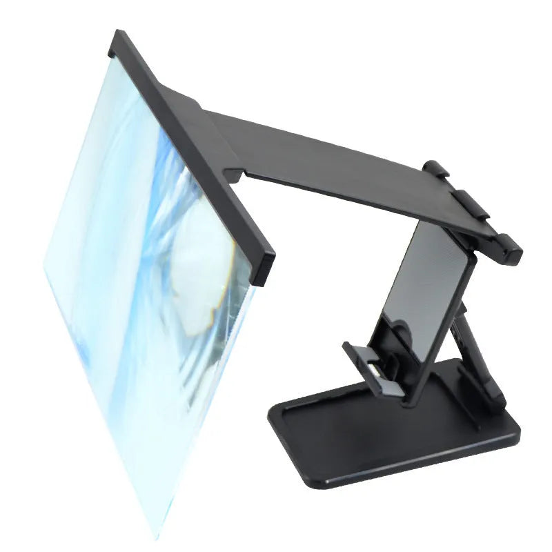 Black L20 mobile phone screen magnifier with acrylic lens on a separate adjustable stand.