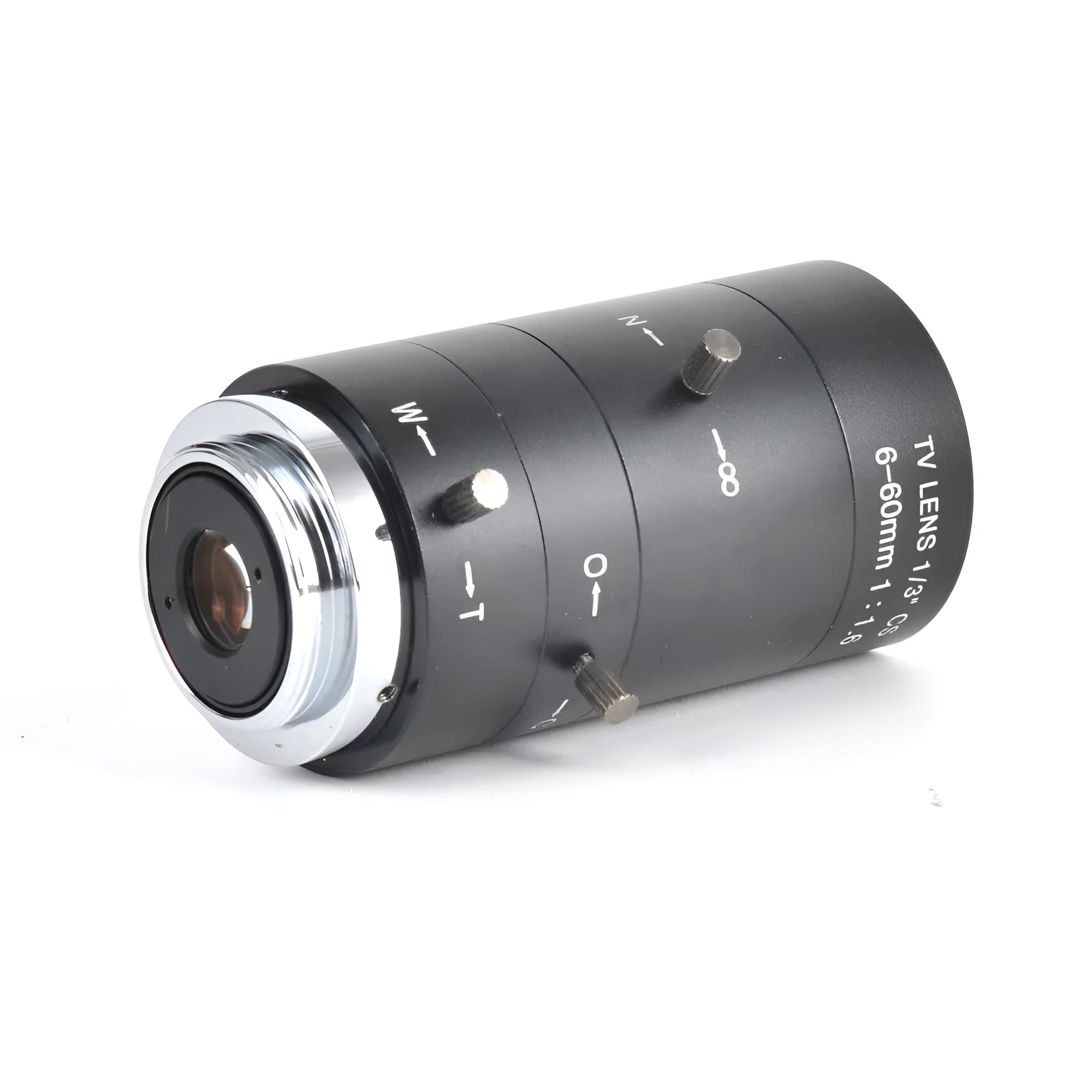Black 6-60mm manual aperture CCTV camera lens with CS mount for security systems