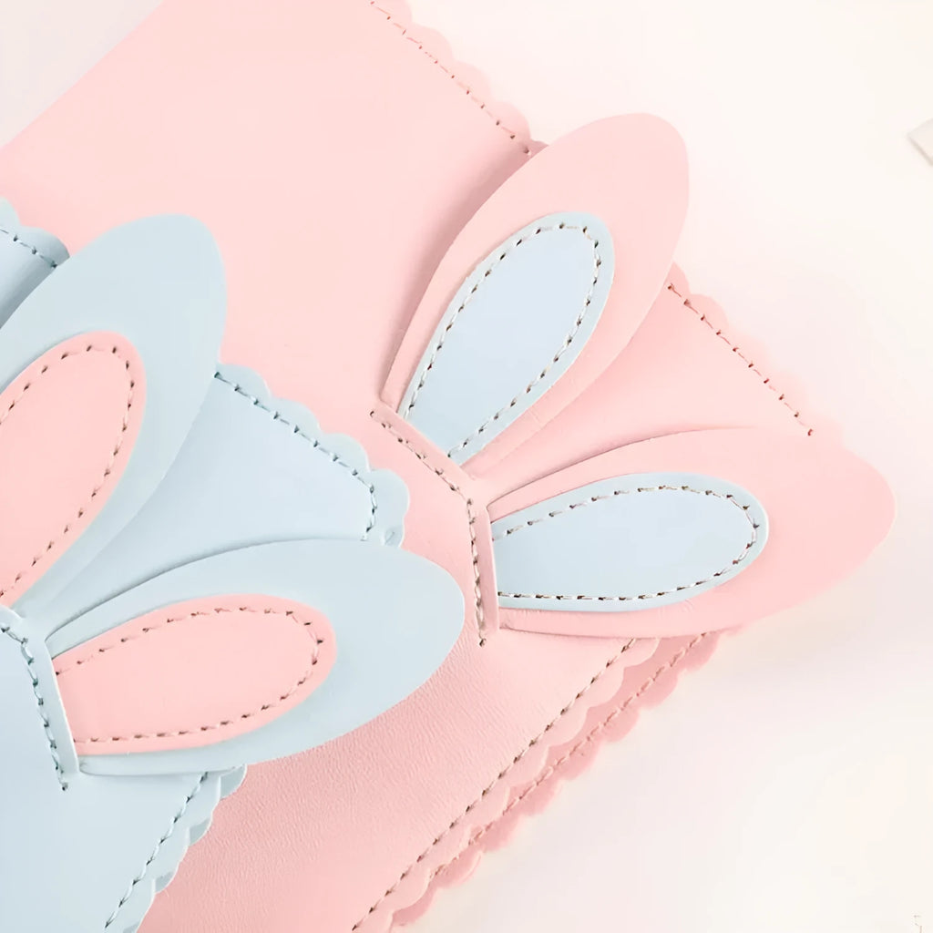 Cute Bunny Mini Photo Album in pink, blue, or white with loose-leaf pages