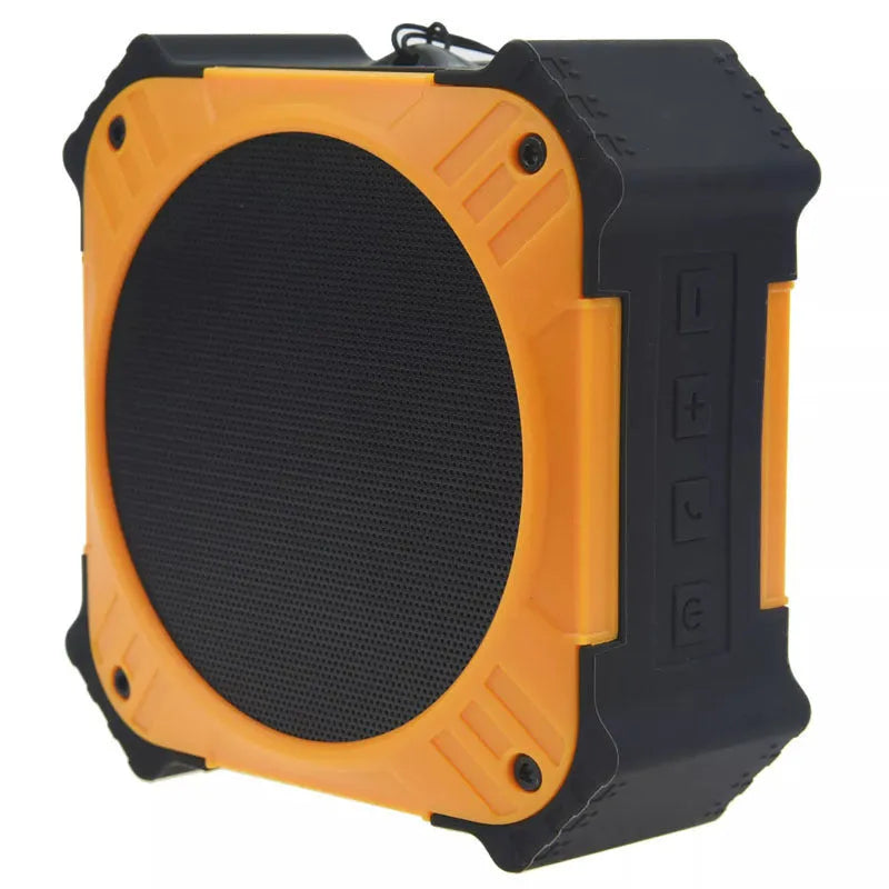 Black or blue waterproof portable Bluetooth speaker with wrist strap for outdoor use