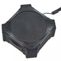 Black or blue waterproof portable Bluetooth speaker with wrist strap for outdoor use