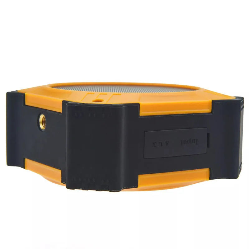 Black or blue waterproof portable Bluetooth speaker with wrist strap for outdoor use
