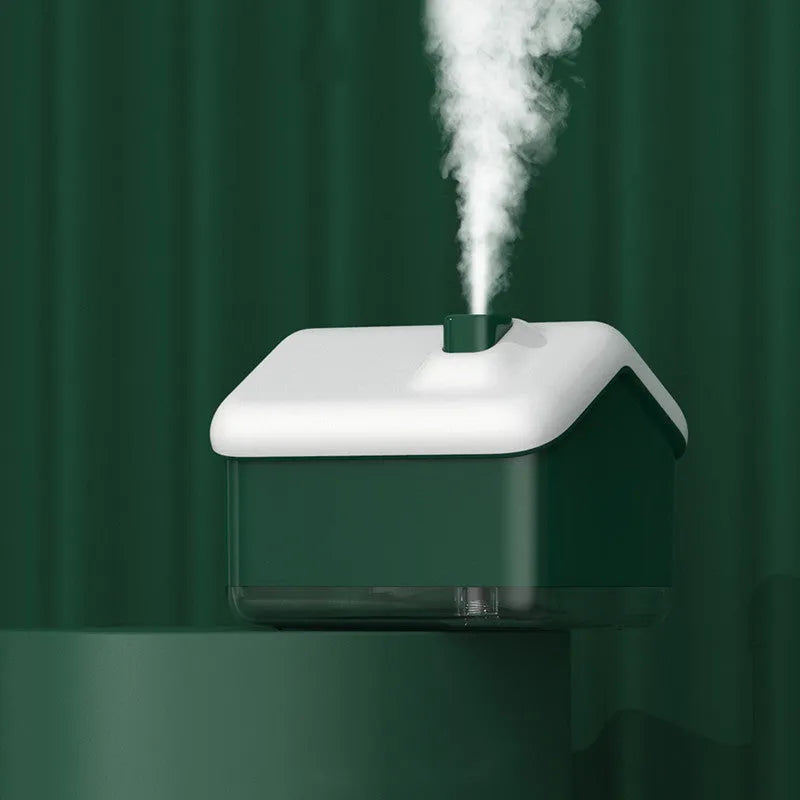 White ultrasonic humidifier diffuser with LED light and 300ml water tank
