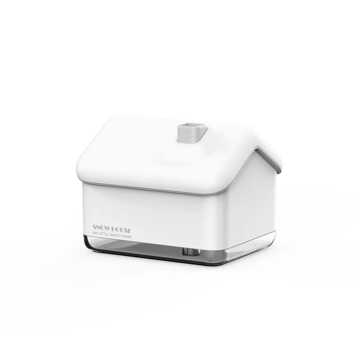 White ultrasonic humidifier diffuser with LED light and 300ml water tank