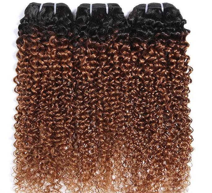Brown kinky curly real human hair wig medium long length 10 inch