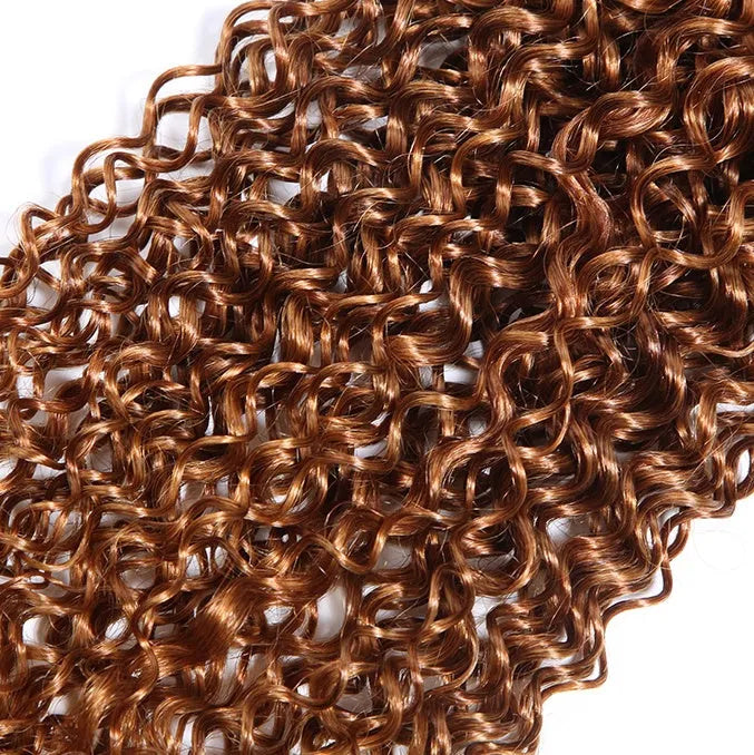 Brown kinky curly real human hair wig medium long length 10 inch