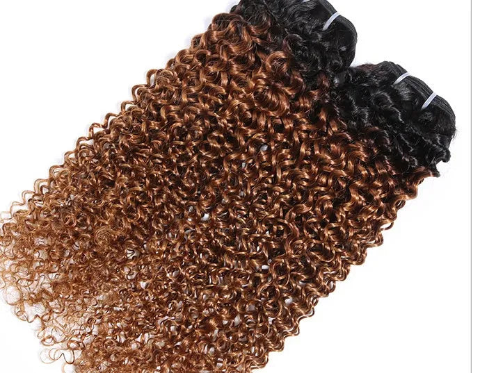 Brown kinky curly real human hair wig medium long length 10 inch
