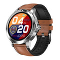 Smart fitness wristband with circular IPS screen and silicone strap on a wrist