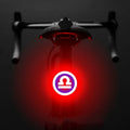 Bicycle intelligent auto brake sensor tail light in streamlined zodiac design, lightweight 56g, rechargeable LED tail light for bike