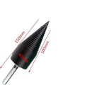 Hexagonal shaft firewood splitting drill bit attachment for electric drills and hammers.