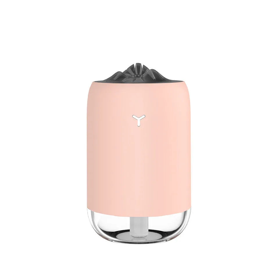 Magic Flame columnar humidifier diffuser in white with USB cable and single fog outlet