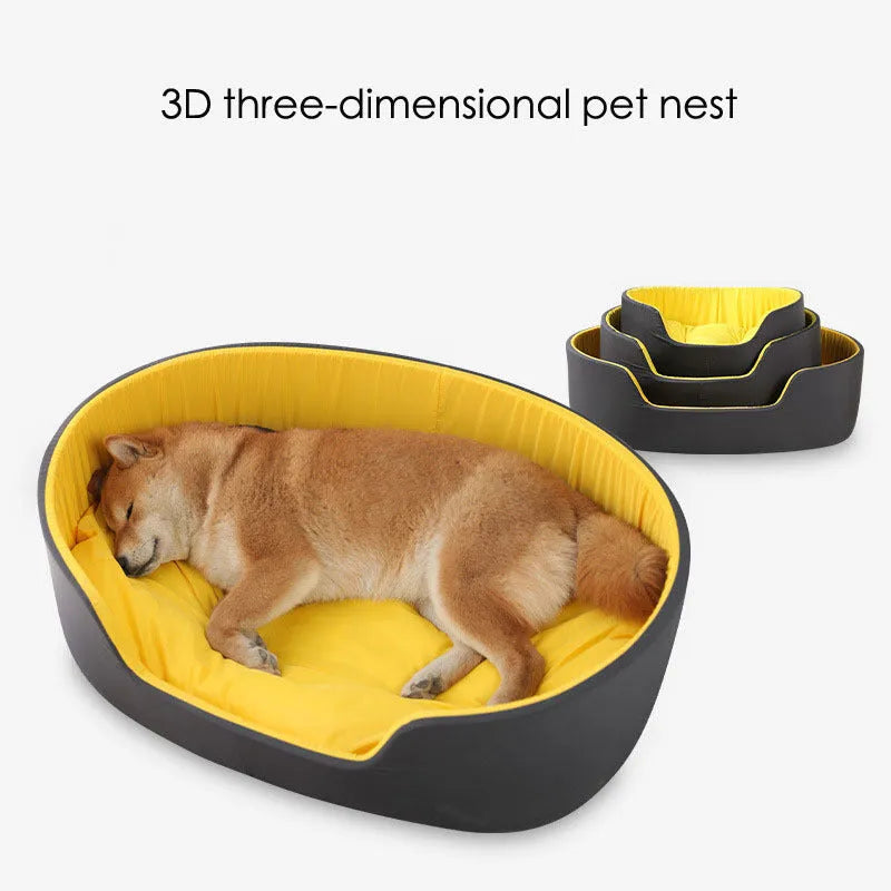 Washable cloth pet kennel for indoor use with dogs and cats