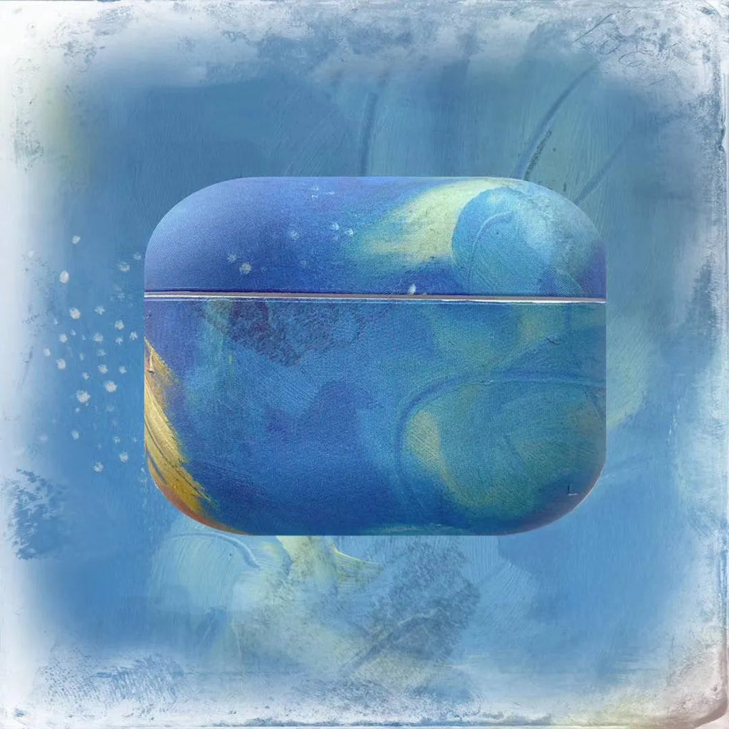 Pink watercolour hard plastic protective case for AirPods Pro and AirPods 1/2 charging case