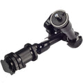 Black all-metal 7-inch magic friction articulating arm for DSLR cameras with hot shoe and camera mounts