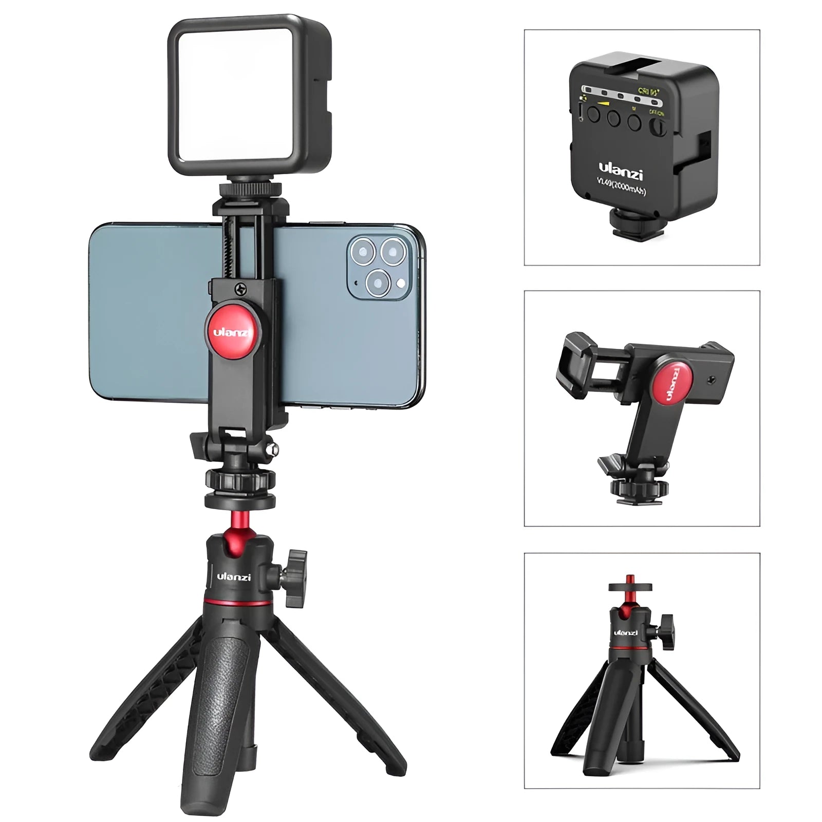 Combo 8 mobile phone vlog bracket set with fill light weighing 514g