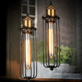 Brown iron gladiator chandelier with Nordic retro industrial design for ceiling lighting.