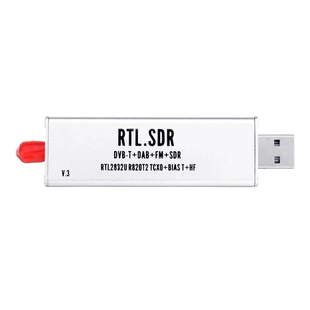 Black metal A300U software-defined radio receiver with SMA connector for 25MHz-1700MHz frequency coverage