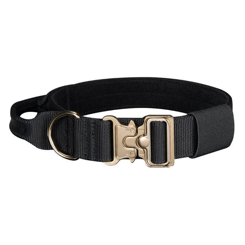 Nylon dog walking P chain slip collar for medium and large dogs 40-60cm neck circumference in black or brown