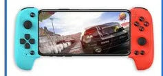Cytec wireless Bluetooth telescopic game controller holding a mobile phone, in black, red, or blue.