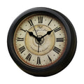 European retro style 6-inch round desk clock with silent alarm function and pointer display