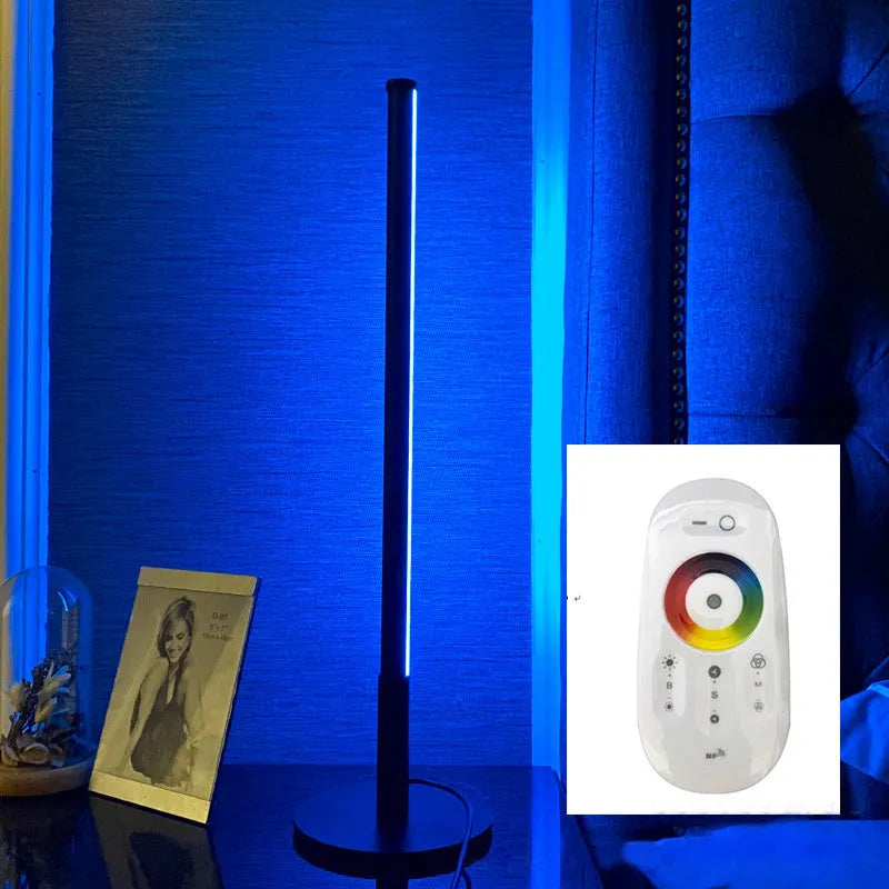 Nordic minimalist black or gold LED bedside table lamp with RGB lighting and compact 150x150x440mm dimensions
