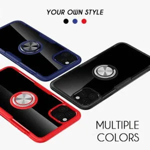 Black PU leather iPhone case with polycarbonate frame for iPhone 11 Pro Max