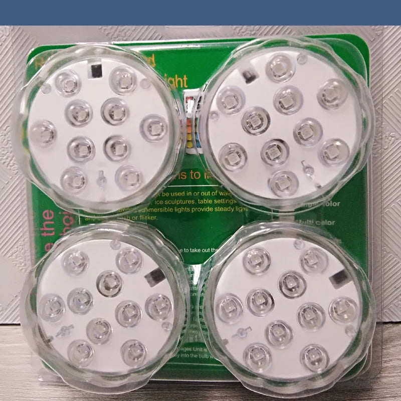Circular waterproof LED light with remote control for garden pools and indoor decoration