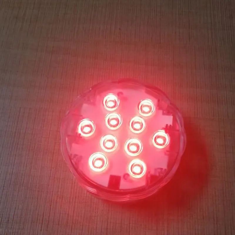 Circular waterproof LED light with remote control for garden pools and indoor decoration