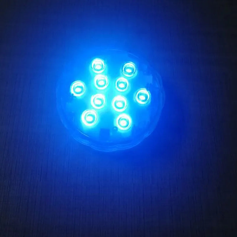 Circular waterproof LED light with remote control for garden pools and indoor decoration