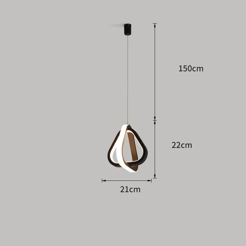 Minimalist bedside lamp with remote control in black or white geometric design