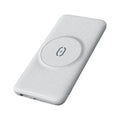 Mint green magnetic wireless power bank with back clip showing dimensions 15.5cm x 7.5cm
