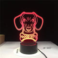 Colourful gradient LED table lamp with remote control on wooden surface