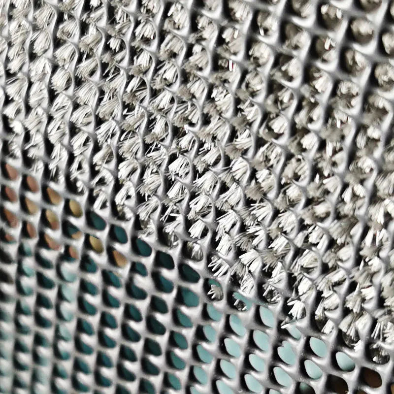 Blue double-sided window cleaning brush with a microfibre scraper on one side and a crevice brush attachment.