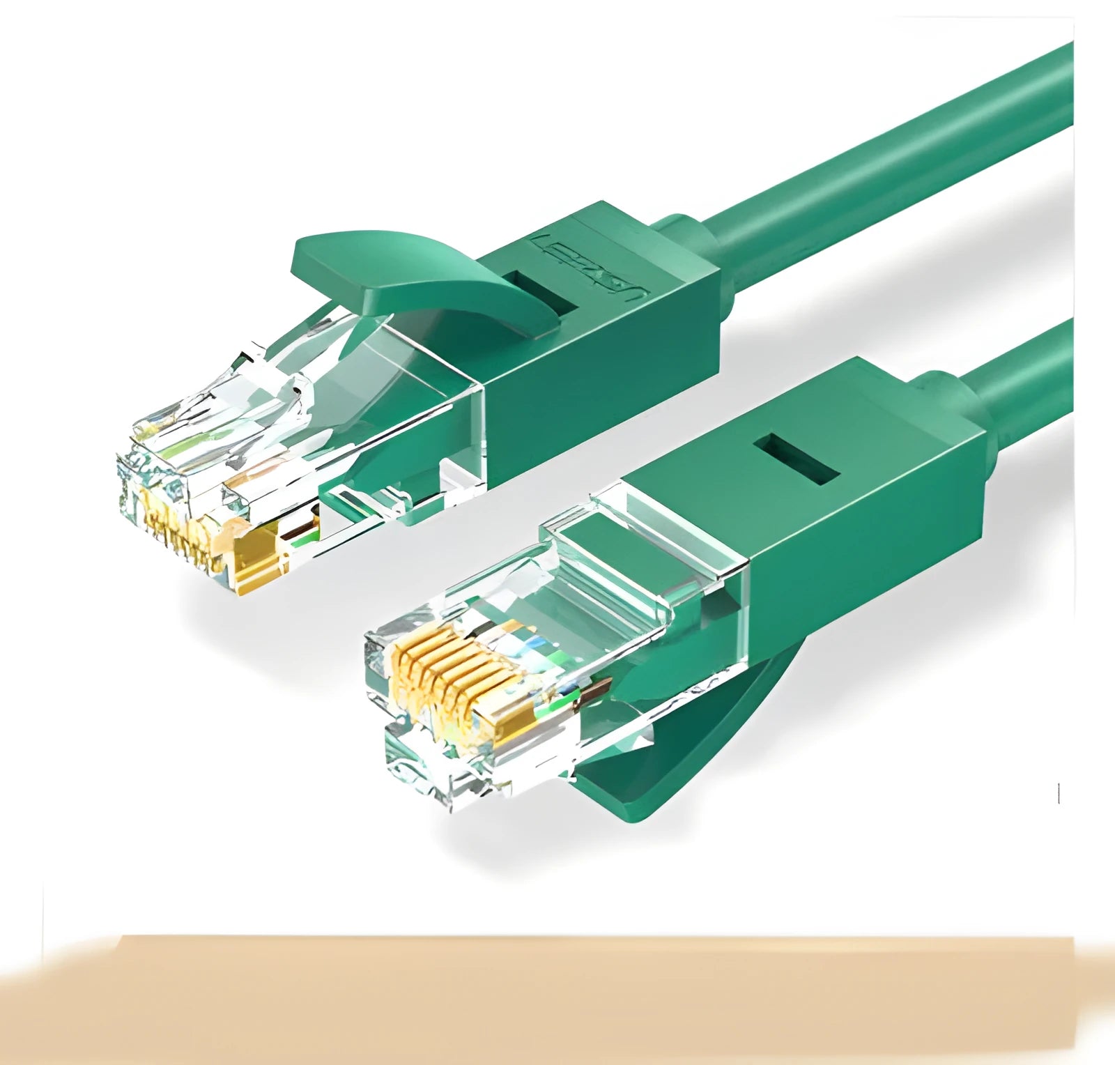 UGREEN green coloured Ethernet network cable in 1 metre or 2 metre length options