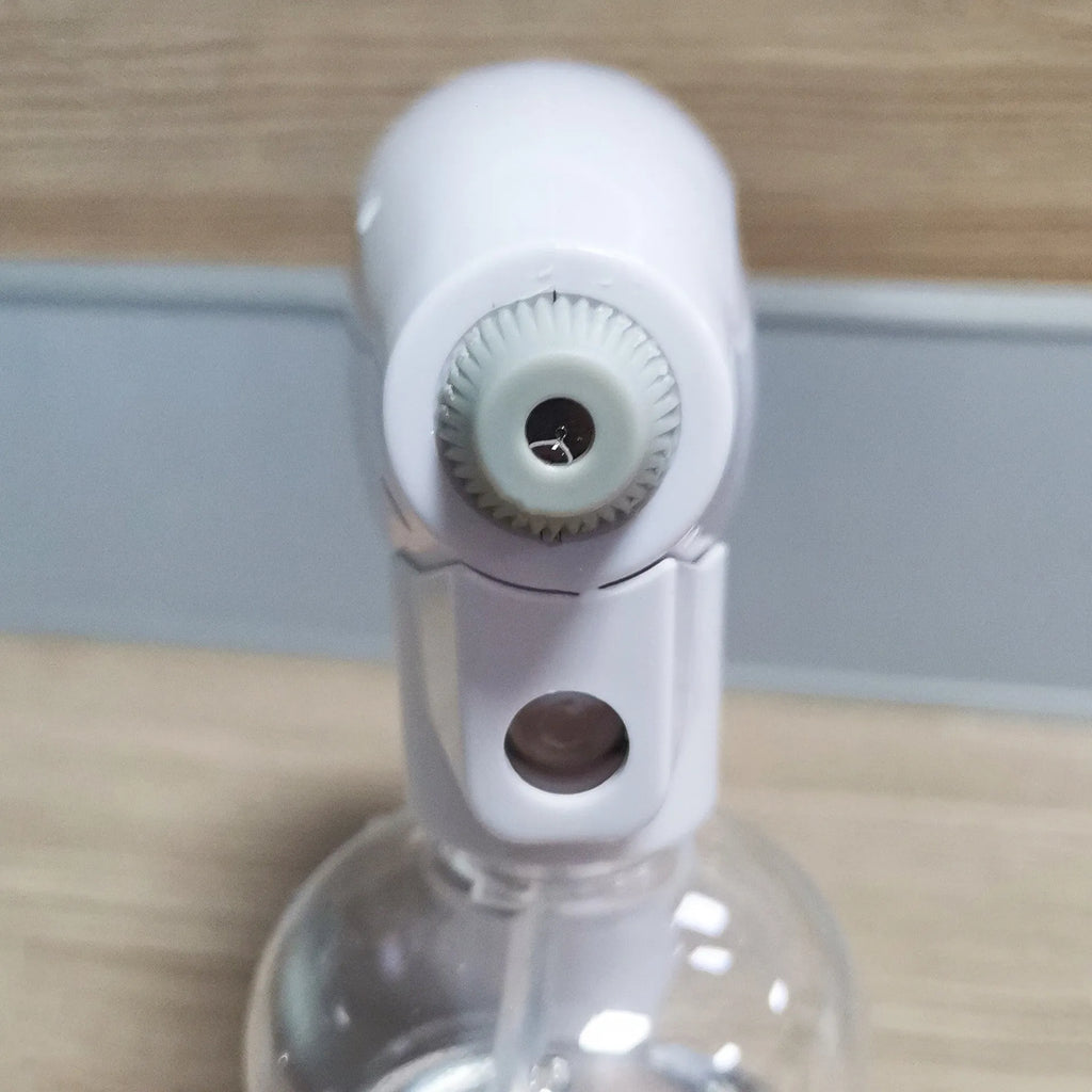 White handheld wireless electric spray disinfection gun with USB charging port