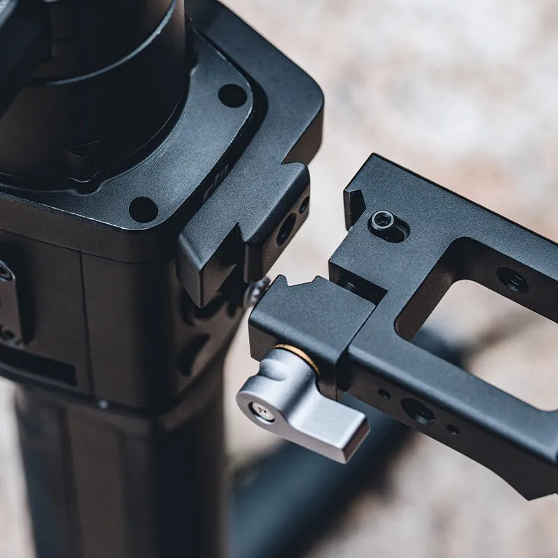 PGYTECH aluminium alloy photography grip for DJI Ronin gimbal with cold shoe mounts.