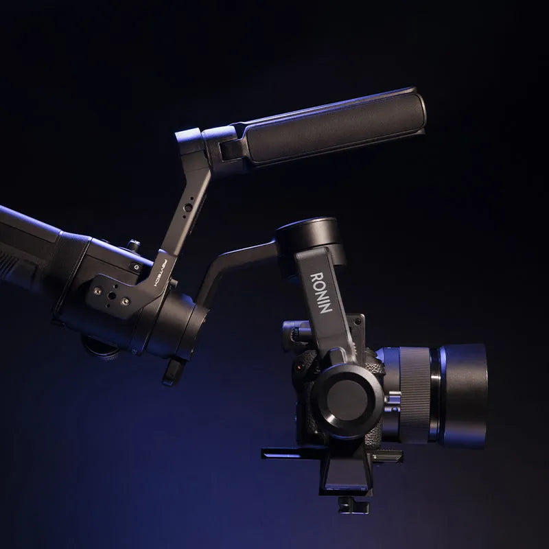 PGYTECH aluminium alloy photography grip for DJI Ronin gimbal with cold shoe mounts.