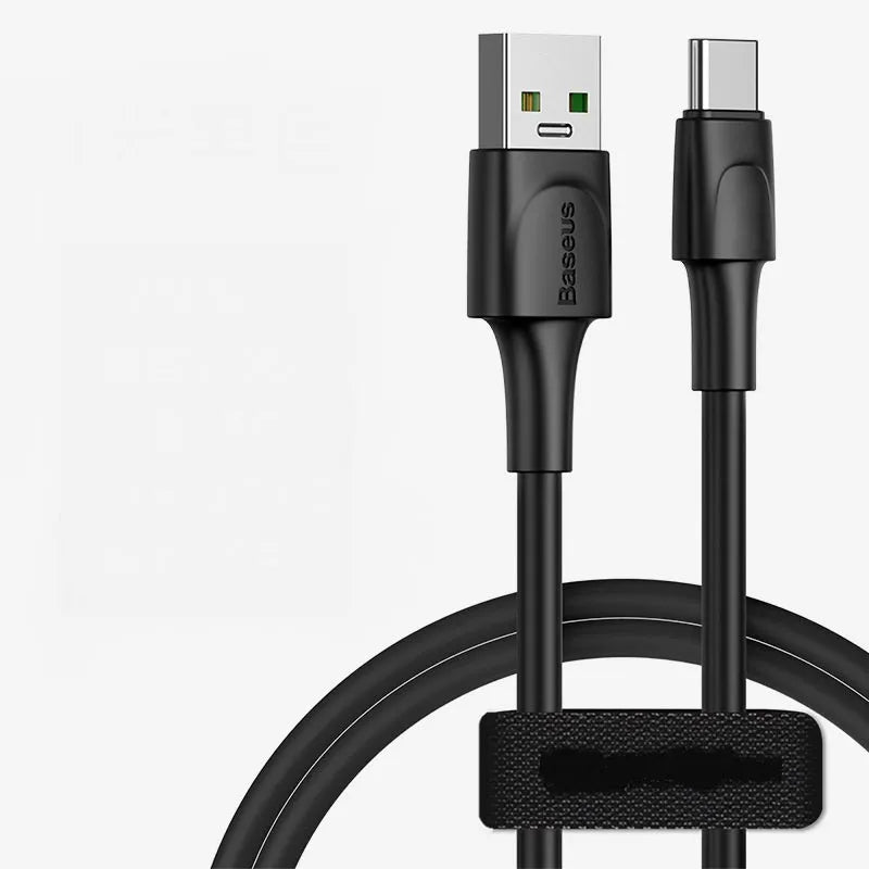 Android Micro USB charging cable showing black and white variants in 1 metre and 2 metre lengths