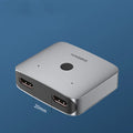 Grey Haibeisi HDMI one to two switcher splitter for 4K computer TV monitor video