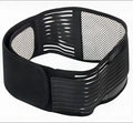 Self-heating waist protection fixed belt in elastic cloth shown in black and beige colours
