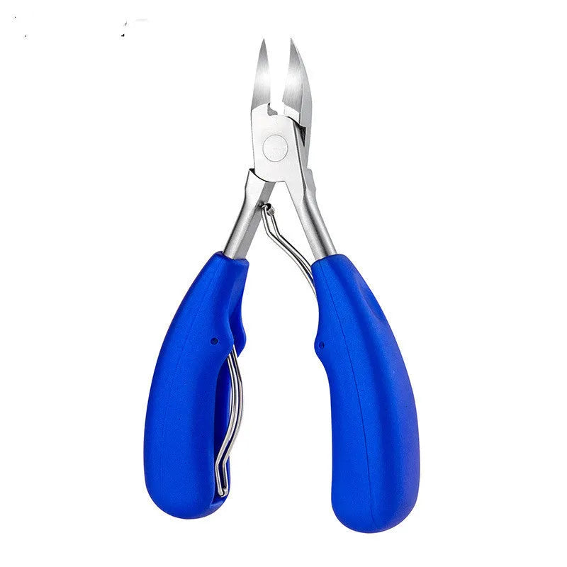 Stainless steel manicure nail clippers set with ABS handles in multiple colours
