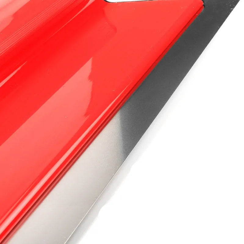 Red leveling scraper wall paint tool with 40cm handle for putty removal and wallpaper application