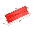 Red leveling scraper wall paint tool with 40cm handle for putty removal and wallpaper application