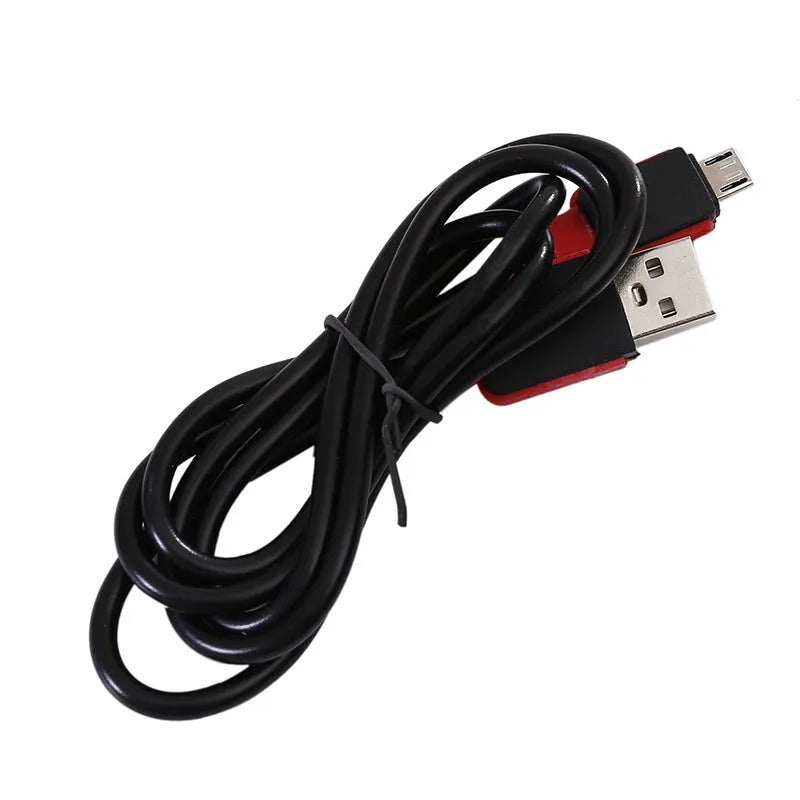 Red COB LED rechargeable flashlight with magnetic hook, measuring 28.8cm long.